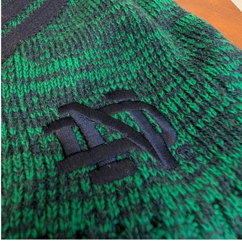 Adidas Notre Dame Hat Winter Cap Blue/Green Ski Snow Football Season - Size OS - Picture 2 of 8
